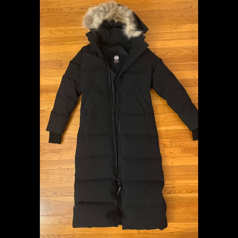 Canada Goose Mystique Parka Down Long Coat Size XS black Noir